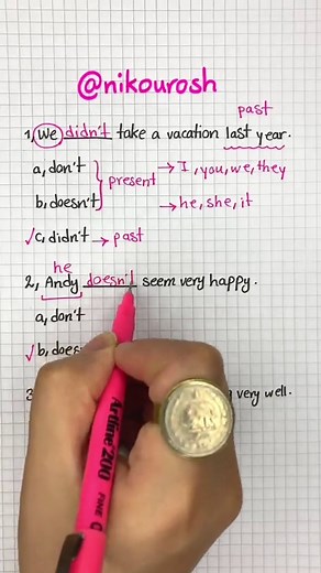 Understanding Don't, Doesn't, and Didn't in English Grammar