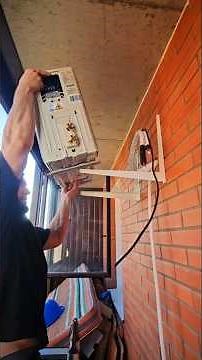 The safest and most convenient way to install an air conditioner #airconditionerinstallation #nsk...