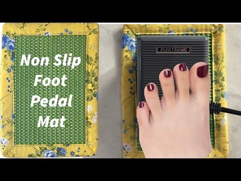 TIRED OF YOUR SEWING MACHINE FOOT PEDAL SLIDING AWAY/NON SLIP FOOT PEDAL MAT SEWING TUTORIAL