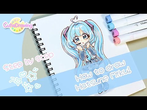 How to Draw Hatsune Miku on Paper Step by Step / Using COPIC and Ohuhu Markers