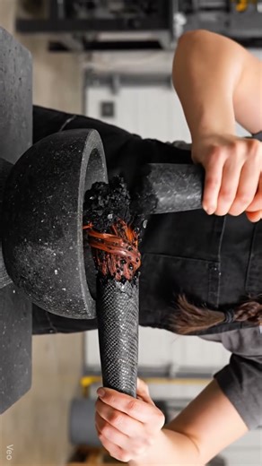 Lava-Thread Rod Crushed in Basalt Mortar