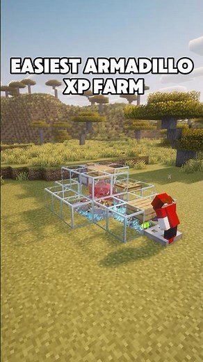 Easiest Armadillo Xp Farm In Minecraft! #minecraft #survival #minecraftfarm