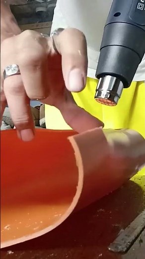 DIY How to flatten PVC Pipe #shorts #flatten