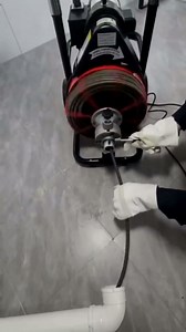 Drain Cleaner Machine, 50 Ft X 3/8 Inch Professional Automatic Electric Drain Auger for 1 to 4 Inch Pipes, Portable Electric Drain Snake with 4 Cutters & Foot Switch and Pair of Gloves