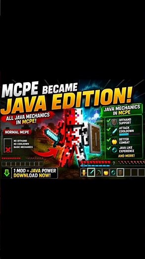 This Mod Turns MCPE Into JAVA Edition 😱