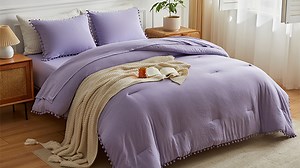 Watch purple comforter set on Amazon Live
