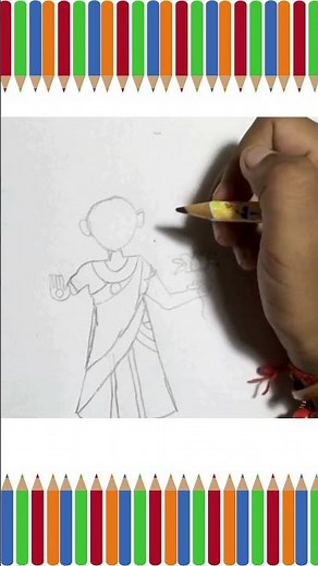 Durga Idol Drawing for Kids | Navratri Special Art