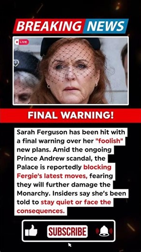 URGENT: Sarah Ferguson Receives Final Warning Over New Plans! "Foolish" Move Revealed!