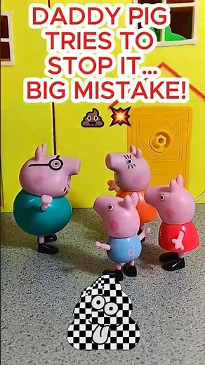 Daddy Pig tries to stop it… BIG mistake! 💩💥 #peppapig