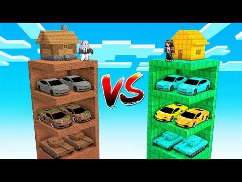 FAKİR ARAÇ GARAJI vs MİLYONER ARAÇ GARAJI 😱 - Minecraft