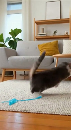 “Cat vs. Balloon: The Chaos Begins!”