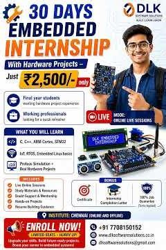⚙️ 30 Days Embedded Internship with Hardware Projects! #dlksoftwaresolutions