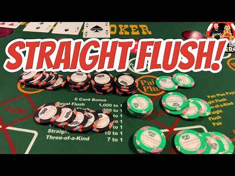 STRAIGHT FLUSH MAX BET 3 CARD POKER!