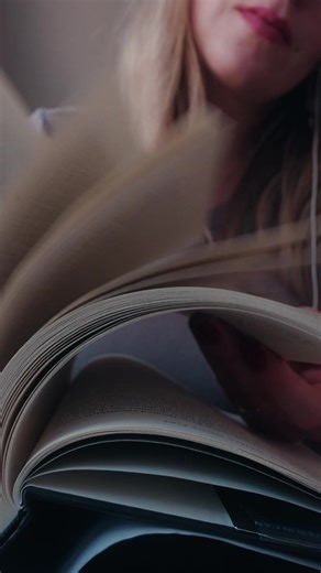 ASMR on my new library book 📕 with tapping, scratching, crinkles, page turns, and reading a small passage #cinematicasmr #asmrbooks #gentleasmr #asmrtingles #asmrsounds