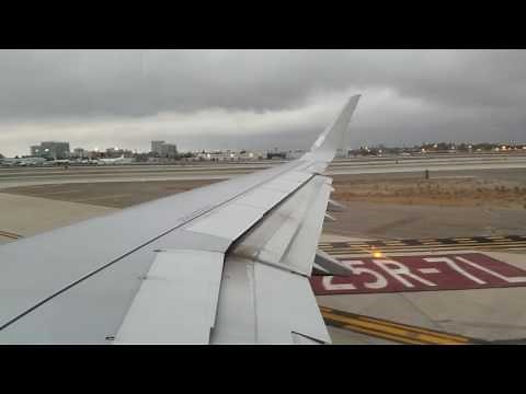 American Airlines A321 Pushback, Taxi and Takeoff from Los Angeles