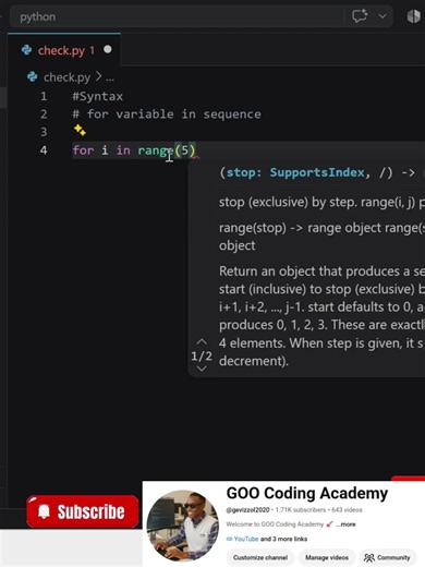 Learn Python for Loop in 3 Minutes 🚀 | Easy Example for Beginners