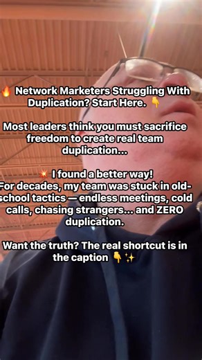 What if I told you that TRUE duplication isn’t about working harder… but working smarter — and your team can actually grow without you doing everything? 🤯 When I started network marketing back in 1985, I was trained to grind: 🏨 Hotel meetings 📞 Cold calls 📋 Endless lists My team copied everything I did — but the results were always the same: 😩 Burnout 😓 Frustration 🚪 Great people quitting Duplication failed because the old model depends on personality, pressure, and constant chasing — thr