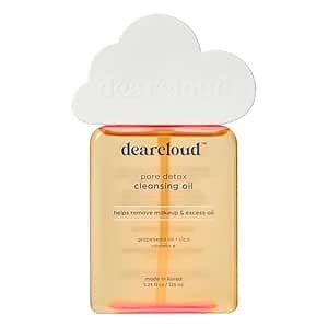 dearcloud Pore Detox Cleansing Oil – Cica Makeup Remover (5 oz) | BHA · Allantoin · Matcha Green Tea · gentle foaming · for oily & combination skin · 5 oz
