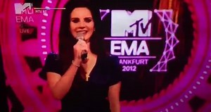 The 2012 MTV EMAs Lana Del Rey presenting Best Female to Taylor Swift