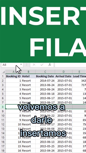 Insertar filas rapidamente en excel #exceltutoriales #exceltips #excel
