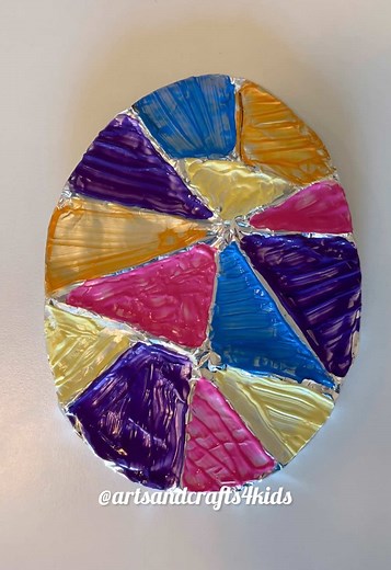 Foil Paint Easter Egg Craft Ideas for Kids