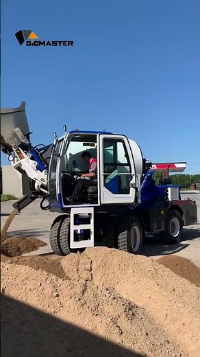 🚜 Self Loading Concrete Mixer Truck | Front-Mounted Cabin • Rotatable Mixing Drum#mixertruck