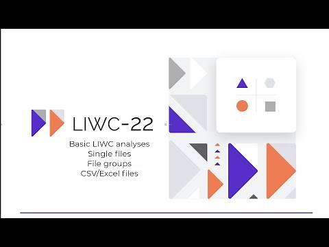 LIWC-22 2022 Tutorial 1: Getting started with LIWC-22