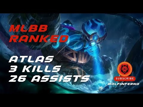 Atlas Gameplay 26 Assists ⚓ Setup King | Best Atlas Build 2026 | MLBB Ranked Match #Atlas #MLBB