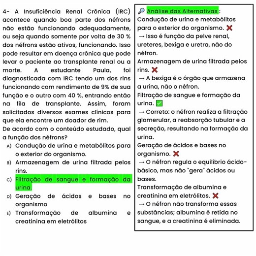 02- CIÊNCIAS MORFOFUNCIONAIS DOS SISTEMAS DIGESTÓRIO, ENDÓCRINO E RENAL:QUESTÃO DA ANHANGUERA-UNOPAR
