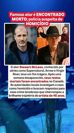 Ator é encontrado MORTO e polícia suspeita de homicídio