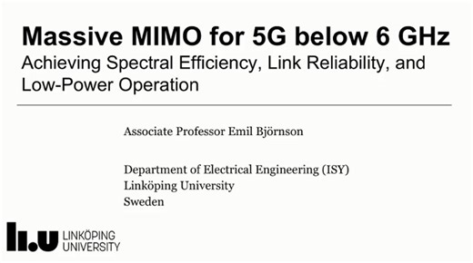 IEEE Future Networks: Massive MIMO for 5G Below 6 GHz: Achieving Spectral Efficiency, Link Reliability, and Low-Power Operation