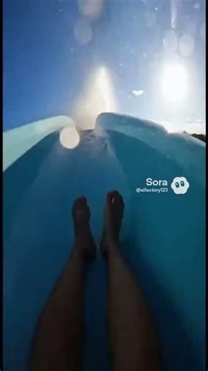 Water slide into alligator infested pond