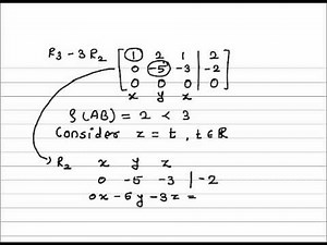 Non-Homogeneous system of equation with infinite solution
