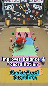 Snake crawl adventure #sunriseldh #kidsactivity #kidsactivitiesathome #earlylearning #kidsactivityideas #kids #GrossMotorSkills #grossmotordevelopment #balance #kids #preschoolactivities #fblifestyle #preschoolactivityforkids #preschoolactivity | Sunrise Nursery School