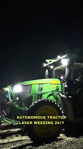Autonomous Farming at Night | #ai #farming #autonomous #tractor