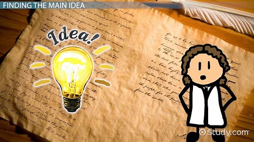 Main Idea in a Text | Definition, Identification & Examples