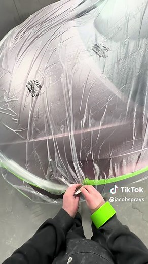 Masking a Nissan for Car Painting