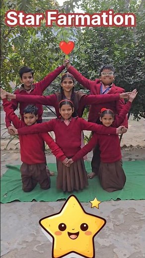 Star Farmation With Hands//Star Formation By Students//Human Star//How To Make Star With Hands//