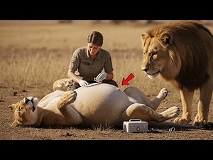 Rescuer Helps a Dying Lioness in Labor—What Came Out Left Everyone Speechless