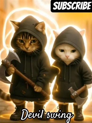 Cat In Devil get-up 😈 😸 #cartoon #funny #cute #story #cat