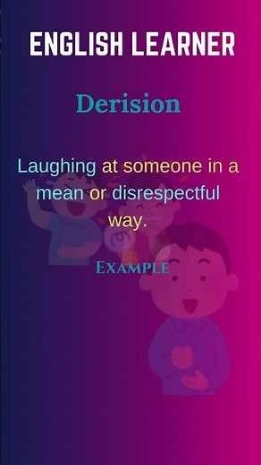 Derision - Meaning With An Example #wordoftheday #shortsfeed #derision