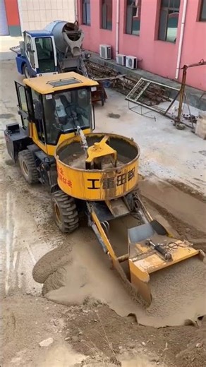 Remember how a mini concrete mixer works