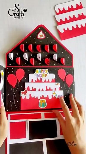 Happy birthday card 🎂 handmade card making ideas | easy handmade greeting card ideas | S Crafts