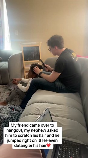 Aggressive Scalp Scratching and Hair Care Session with Friends