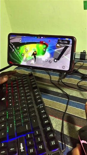 PC ❌ mini mobile setup ✅ keyboard and mouse 🖱️⌨️📲 gameplay #minikeyboard #microsoftmouse