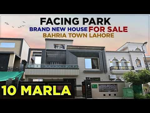 10 Marla Facing Park Brand New House For Sale | Bahria Town Lahore | Luxury Modern Home