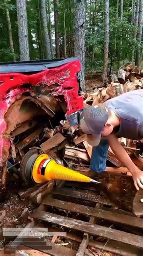 Homemade Cone Log Splitter | Wood Splitting with Vehicle Power System