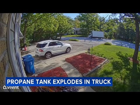 Video shows truck explode in Addison, police say driver walked away