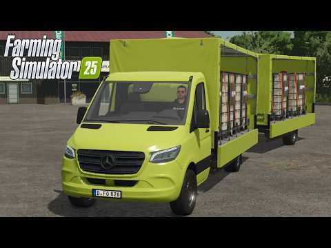 FS25 - Mercedes Sprinter W910 & TRAILER - CAR MOD for Farming Simulator 2025 ROLEPLAY FS25 GAMEPLAY