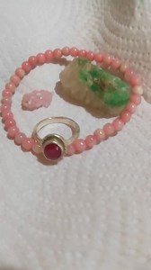 Natural Ruby Silver Ring,gemmy Emerald Crystal in Quartz, Pink Opal Bracelet,rare Crystalline Rose Quartz,ooak Set,love, Passion,joy Magick - Etsy